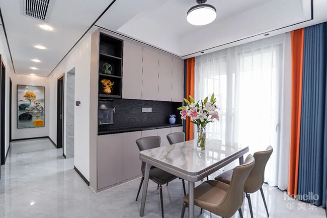 136㎡四居，合理化橫廳構筑，軟裝功能改造，詮釋簡約美學